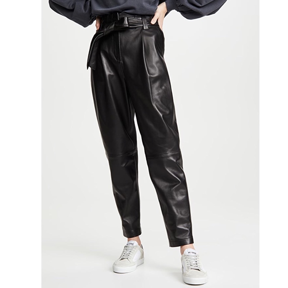 Anine Bing Inez Leather Pants size 36 (S) NWOT